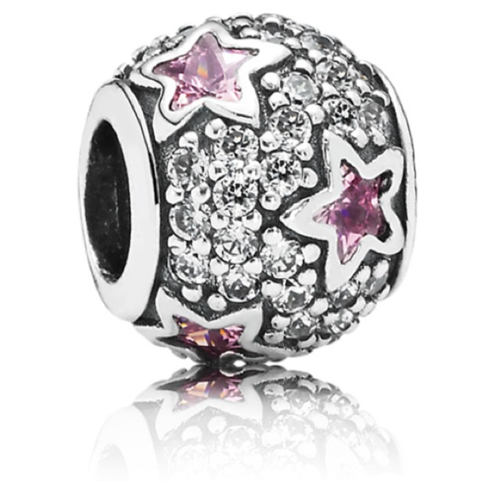 Pandora Follow the Stars Charm with Pink Zirconia
